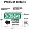 Signmission Propane Shutoff Switch (Left Arrow) With Symbol, 24 in W x Rectangle, Vinyl Decal OS-2PACK-EM-D-1824-L-10414 - alternate 3